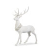 RAZ White Standing Deer with Holly Wreath 38"