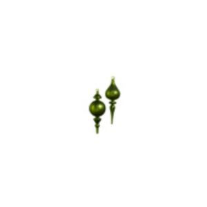 9" Matte Green Finial Ornament