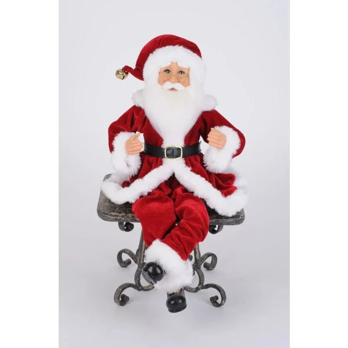 Karen Didion Traditional Poseable Santa (Set of 2)
