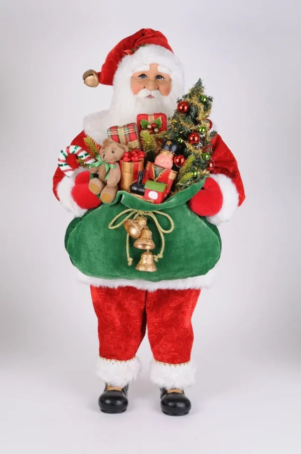 Karen Didion Lighted Bearing Gifts Santa