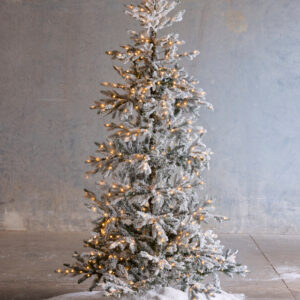 RAZ Flocked Silverado Fir Tree | 7.5Ft