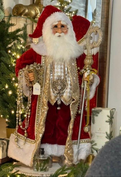 28” Red Santa with Staff