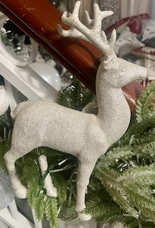 RAZ Sparkle Cream Reindeer | 14"