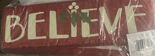 Red Believe Sign