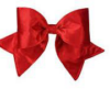16" RED OUTDOOR VELVET UV BOW