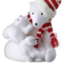 20" FAUX FUR POLOR BEAR W/SCARF