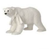 36" FAUX FUR POLOR BEAR W/SCARF