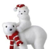24" FAUX FUR POLOR BEAR/BABY W/SCARF