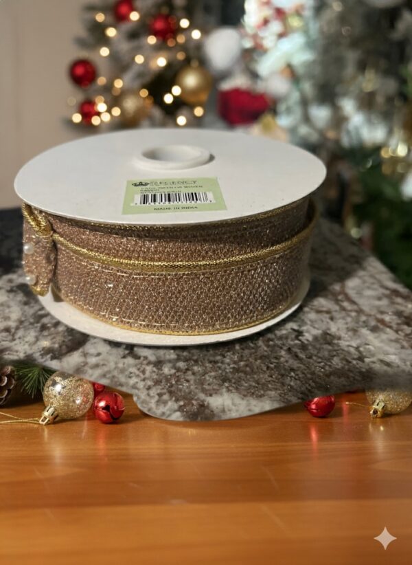 METALLIC WOVEN RIBBON