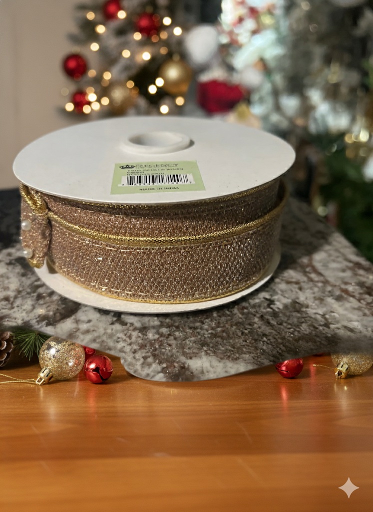 METALLIC WOVEN RIBBON