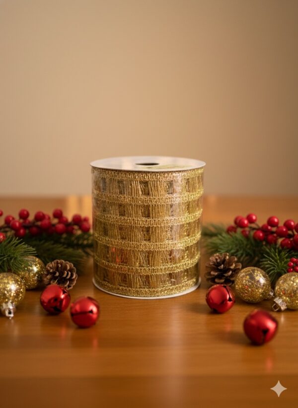 KNITTED METALLIC NET RIBBON