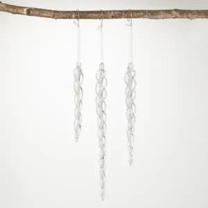 TWIST ICICLED ORNAMENT | Set of 2
