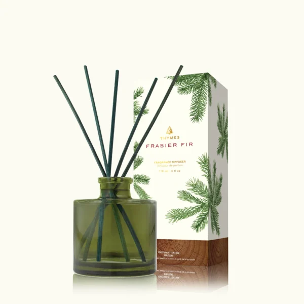 thymes-frasier-fir-heritage-reed-diffuser-petite-TH03505279727 Frasier Fir Reed Diffuser, Petite Green, Single