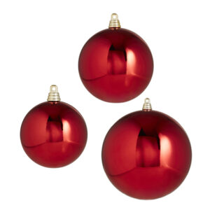 4314868 RAZ Shiny Red Ball Ornament