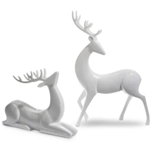 RAZ White Modern Deer | 21.5"