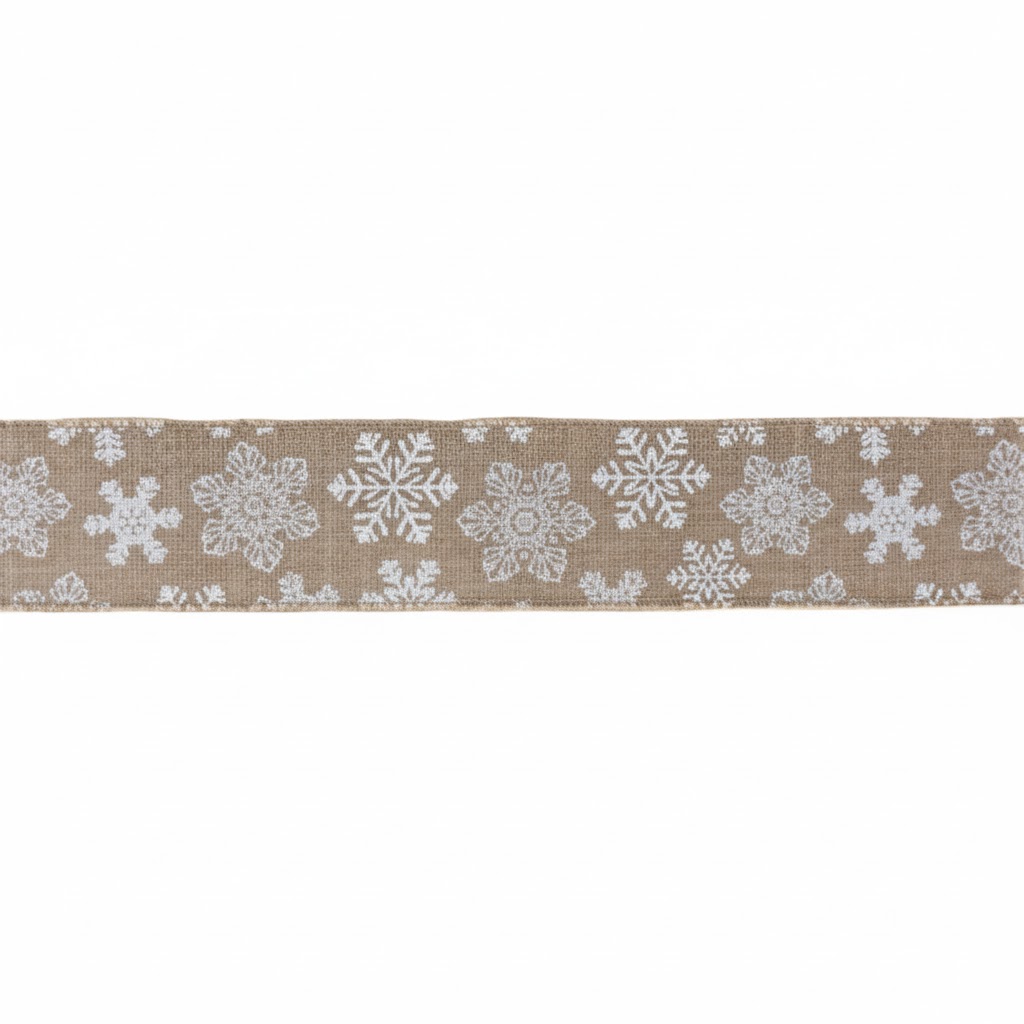 87070 Melrose Snowflake Ribbon | 4" x 5Yds
