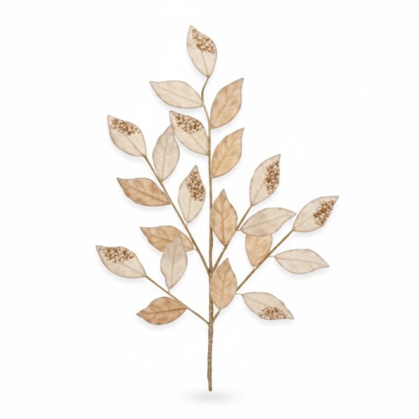Melrose Beaded Leaf Spray