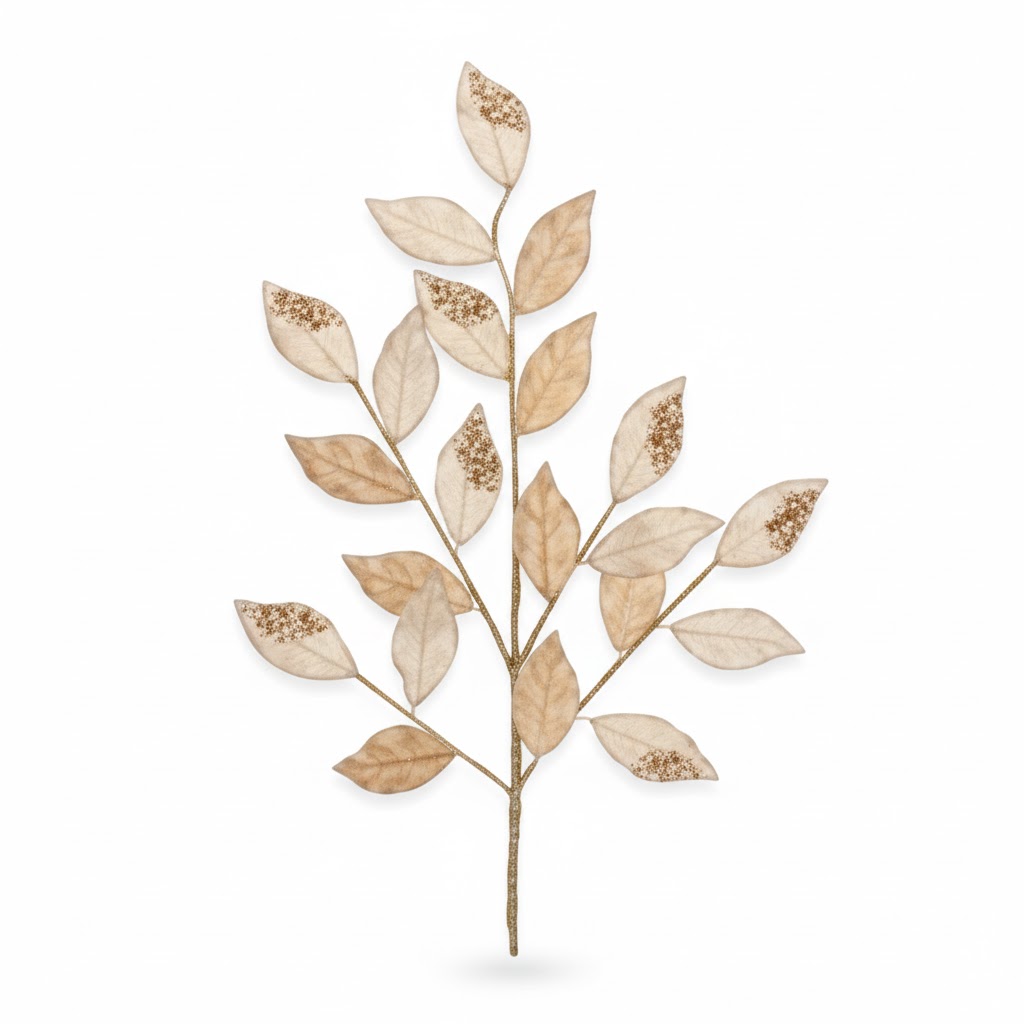 Melrose Beaded Leaf Spray