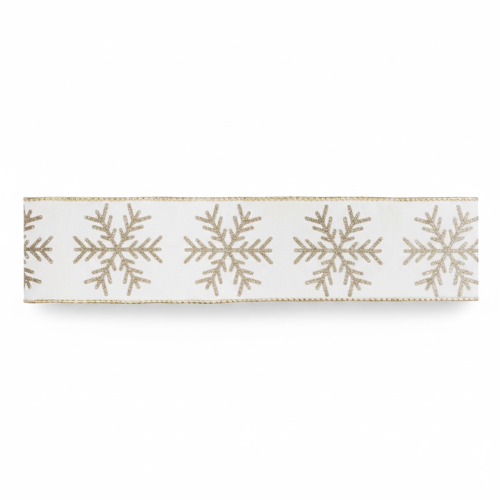 Melrose Snowflake Ribbon | 4" x 5Yds
