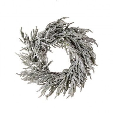 24" REAL TOUCH FLOCKED NORFOLK PINE WREATH
