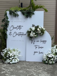 Layered Wedding Welcome Display