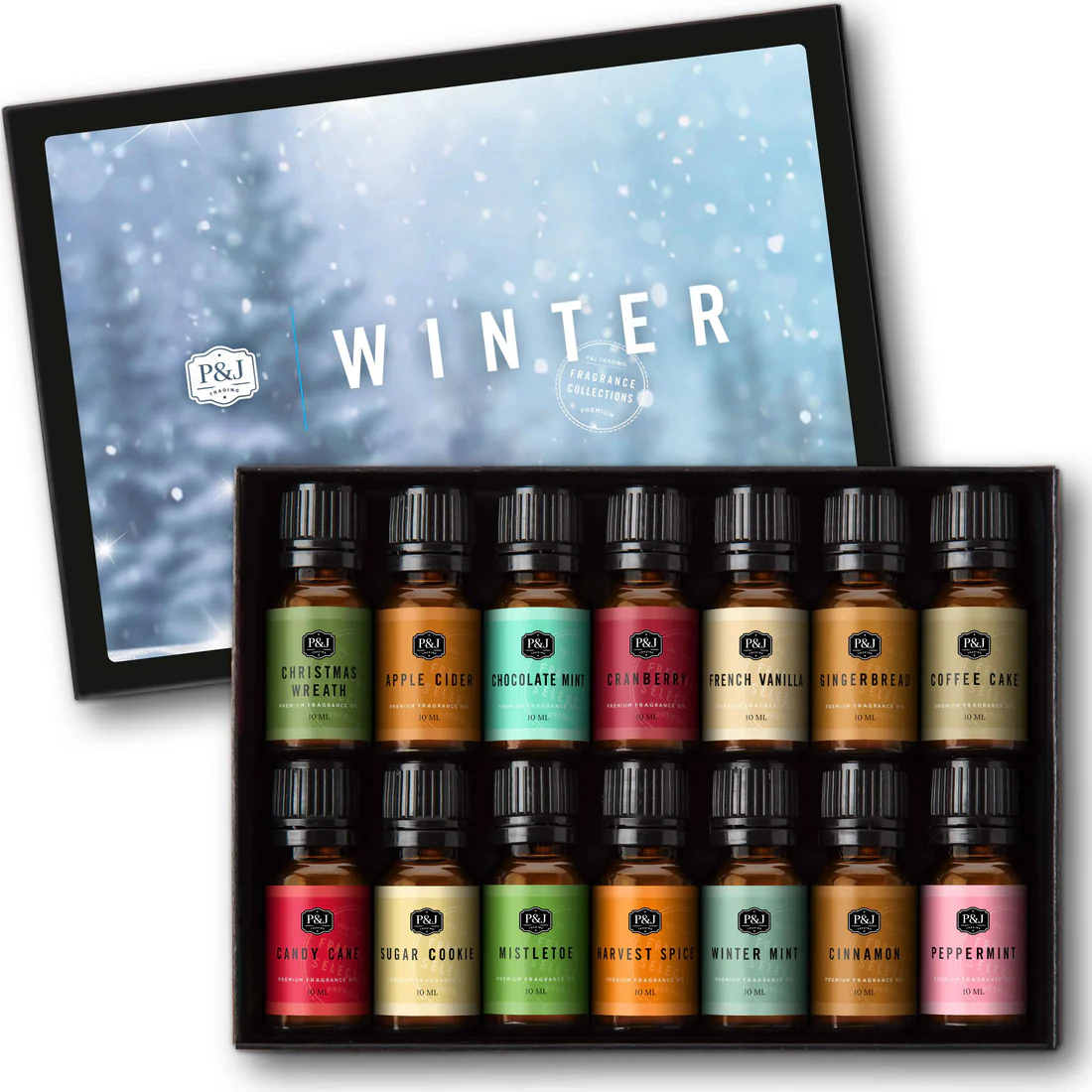 p&j winter set of 14 fragrance oils 10ml p&j winter set of 14 fragrance oils 10ml